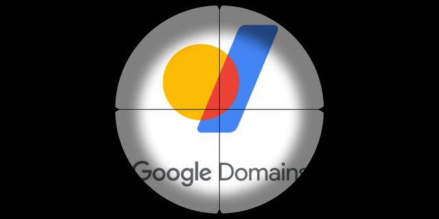 Google Domain's Logo seen through a sniper scope